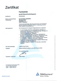TÜV Bescheinigung